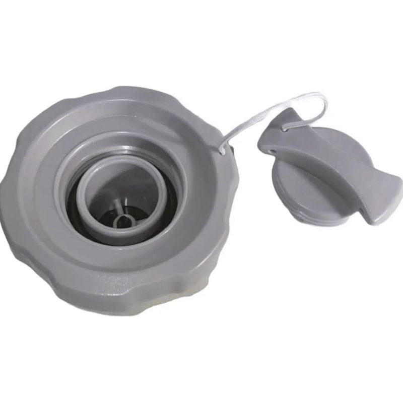 Ventilkappe Für Aufblasbare Whirlpools, Aufschraubbare Aufblaskappe Für Luftventile, Hellgrau, Kunststoff, 5,5 × 3,81 Cm