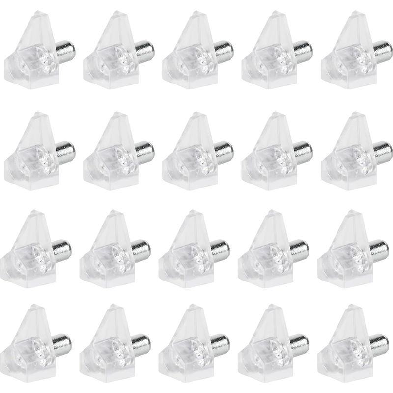 Packung Mit 90 Regalwinkeln, 5 Mm, Aus Transparentem Kunststoff Für Möbel, Regale, Schränke, Holz Und Glas, Transparente Regalwinkel