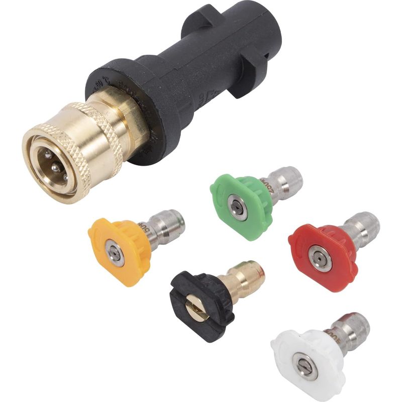 6,35-mm-hochdruckreinigeradapter, Schnellanschluss-innengewinde Für Kärcher K2, K3, K4, K5, K6 Und K7 Mit 5 Multi-grad-düsenaufsätzen