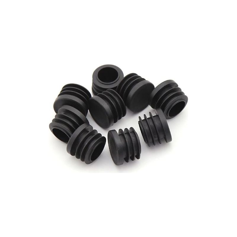 Runde Kunststoff-endkappen, 20 Stück, Schwarze Rohrendkappen, Stuhlgleiter, Möbelfüße, Rohrabdeckungen, 25 Mm