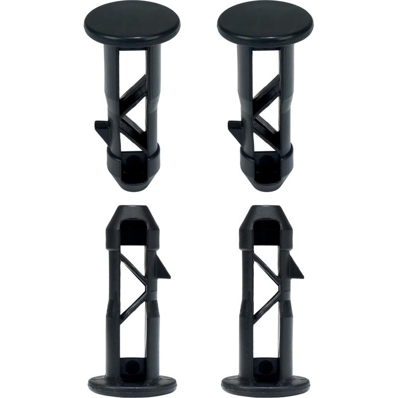Scharnierbolzen Aus Kunststoff, 4 Stück, Schwarz, Modern, Kunststoff, Roh, Aufputzmontage, Zubehör Für Mülltonnen, 6,83 × 3,1 Cm