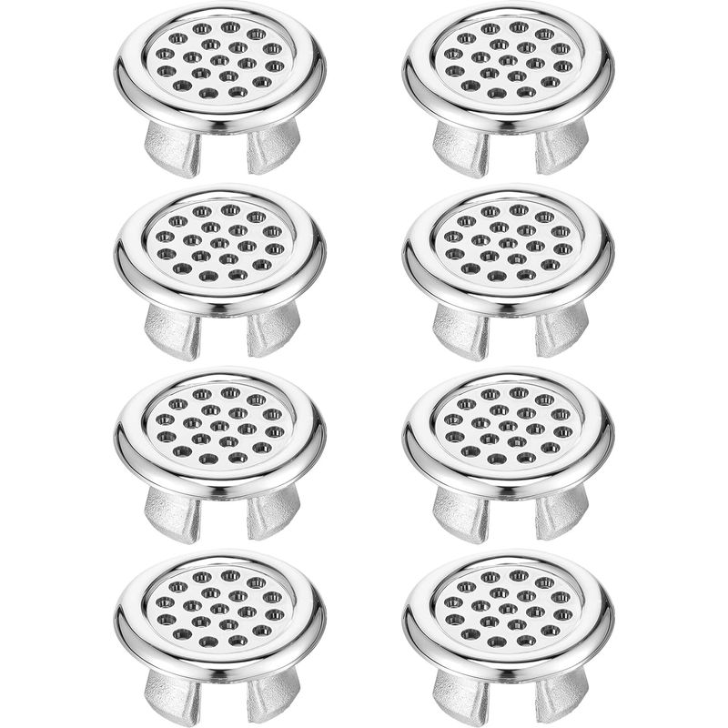 Set Mit 8 Überlaufabdeckungen, Siphon-einsätzen, Überlaufringen, Verzinkten Zierringen, Rund, Für Bad, Küche, Spüle