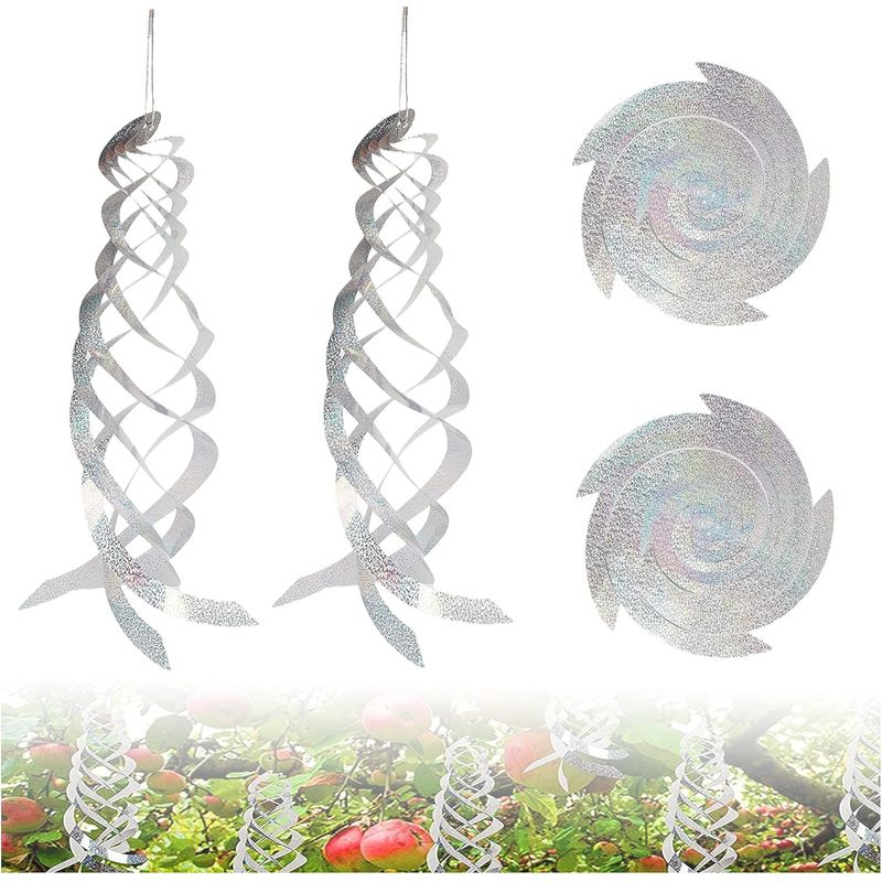 Stück Vogelabwehrspiralen Mit Klebeband, Laserreflektierend, Zur Abschreckung Von Vögeln Und Tauben, Dekoration