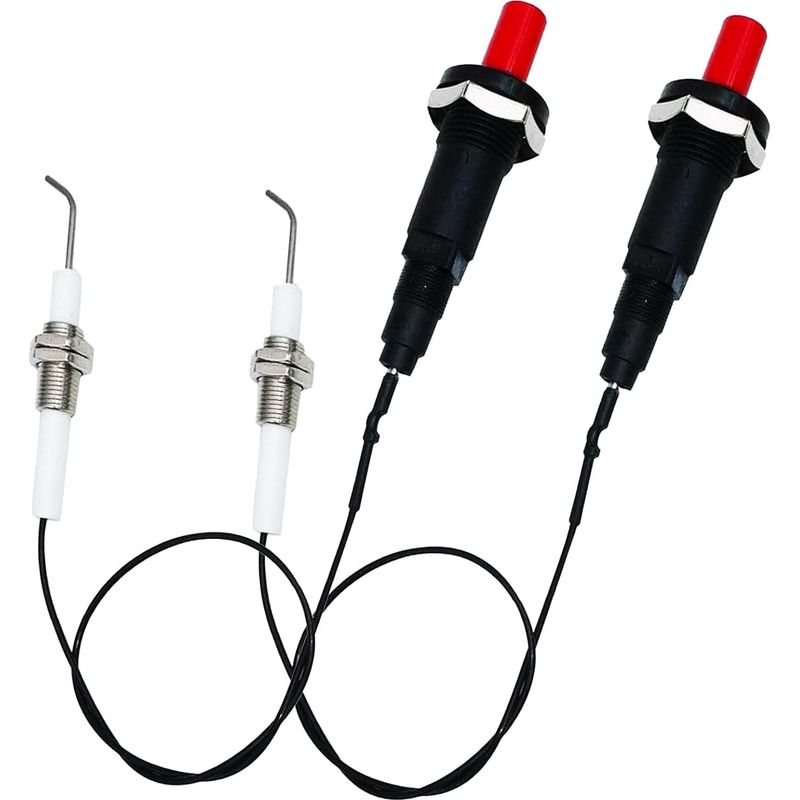 Stück Piezo-zündknöpfe Aus Kunststoff, Elektrische Piezo-zünder, Druckknopfzünder Mit Zündnadel Und 30 Cm Kabel Für Herd, Gasofen Und Grill