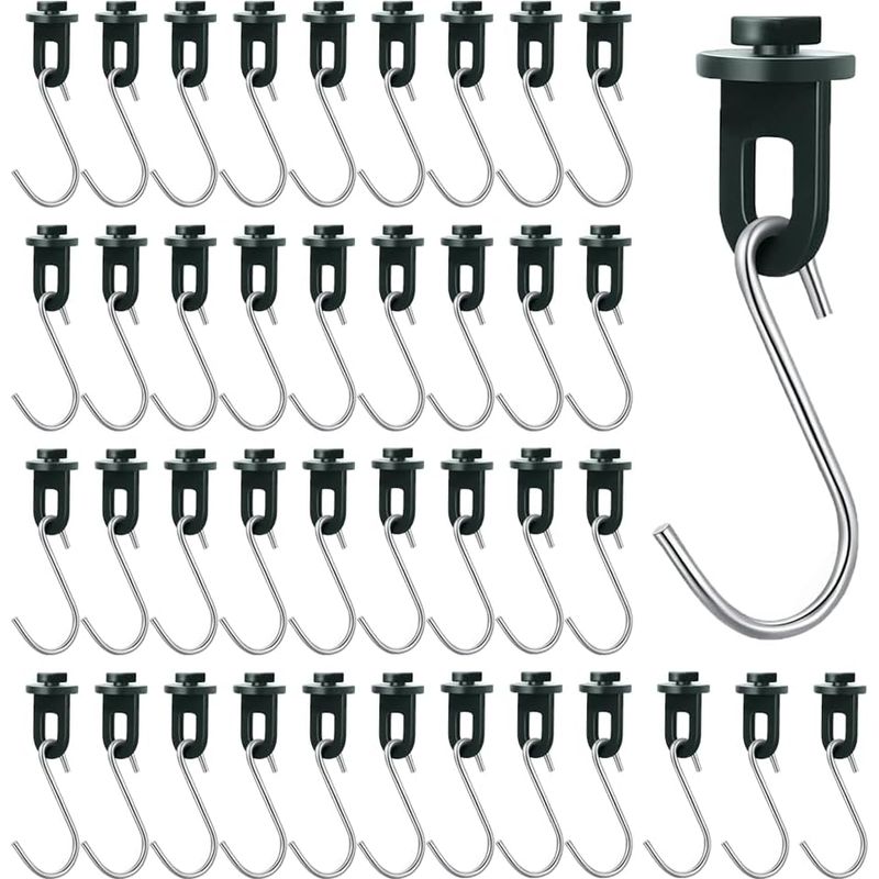 50 Drehbare Clips Und 50 S-haken Für Gewächshäuser, Robuste Kunststoff-gewächshausclips, Pflanzenhänger, Gewächshauszubehör