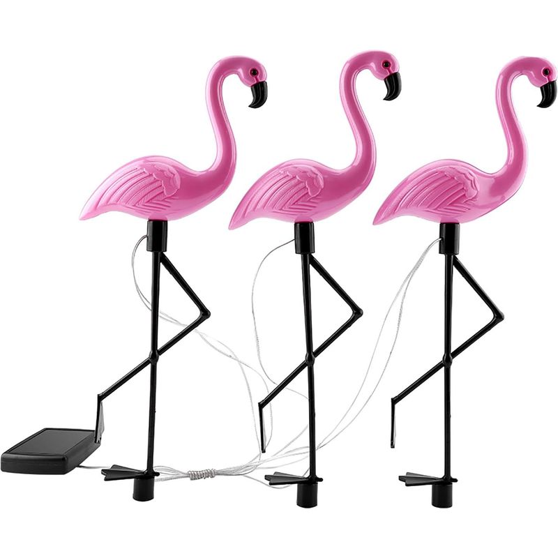 3-in-1 Solar-led-flamingolampe Für Den Außenbereich, Wasserdicht, Für Garten, Rasen/terrasse