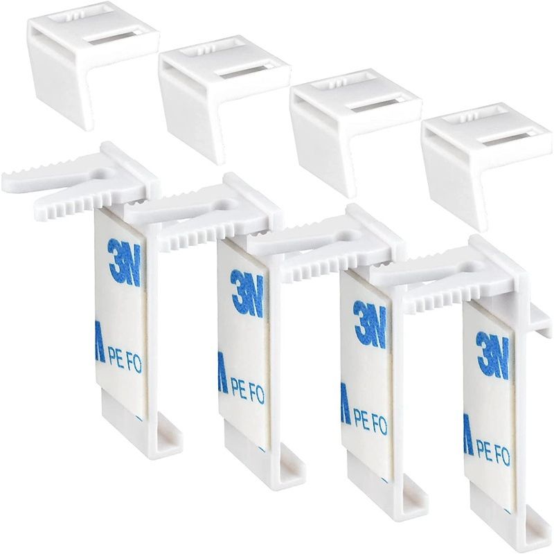 Set Mit 4 Klemmhalterungen Für Doppelrollos, Kein Bohren Erforderlich, Ersatzteil, Für Holzfenster- Und Türrahmen