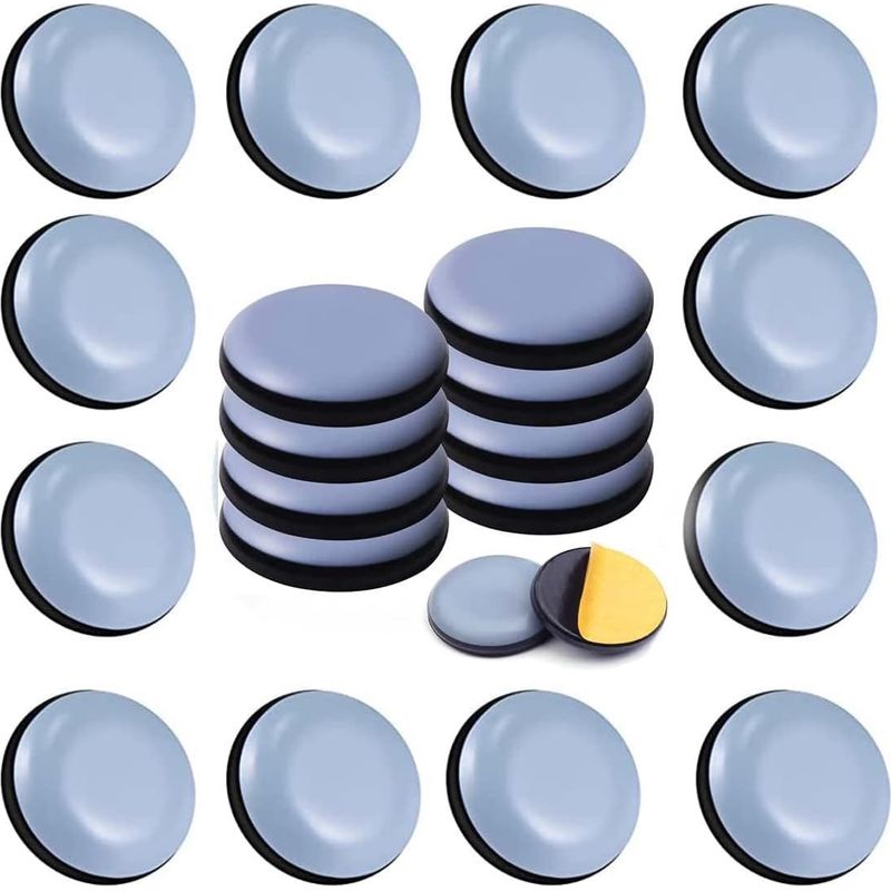 24 Stück 20 Mm Runde Teflon-möbelgleiter - Möbelgleiter - Selbstklebende Teflon-möbelgleiter Für Stühle, Sofas, Schreibtische Und Tische