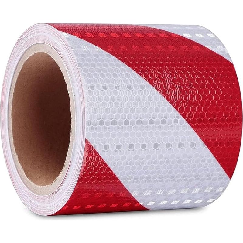 Stück Selbstklebendes Reflektierendes Warnband, Rot-weiß, Für Fahrzeuge, Baustellen, Garagen, Außenbereiche Und Bereiche Bei Schlechtem Wetter, 25 M X 10 Cm
