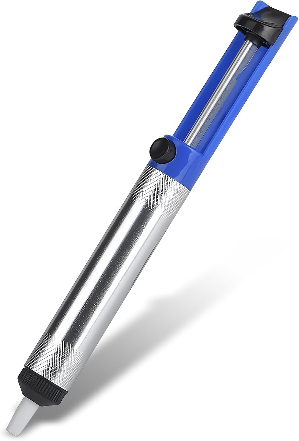 Entlötpumpe Mit Aluminiumgehäuse 18,3 Cm Lötsauger, Manuelles De-soldering Heat Resistant Entlötpumpe Werkzeug, Vakuum Löten Entfernen Handwerkzeug (blau)