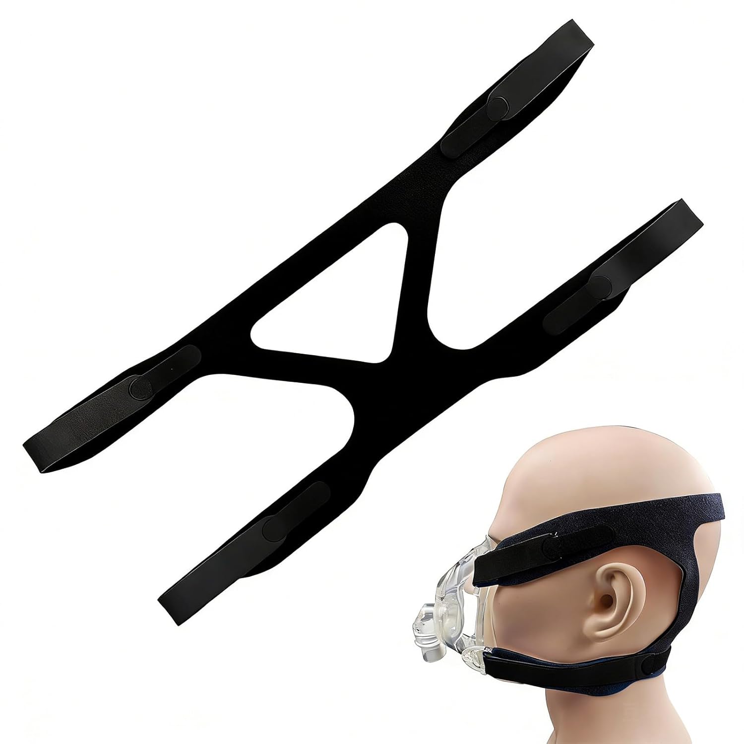1 Pcs Cpap Masken Stirnband, Cpap Zubehör, Cpap-maskenkopfbedeckung, Universal Masken Stirnband, Komfortables Cpap Masken Universal Kopfband, Unisex Weiches Bequemes Cpap Maskenband