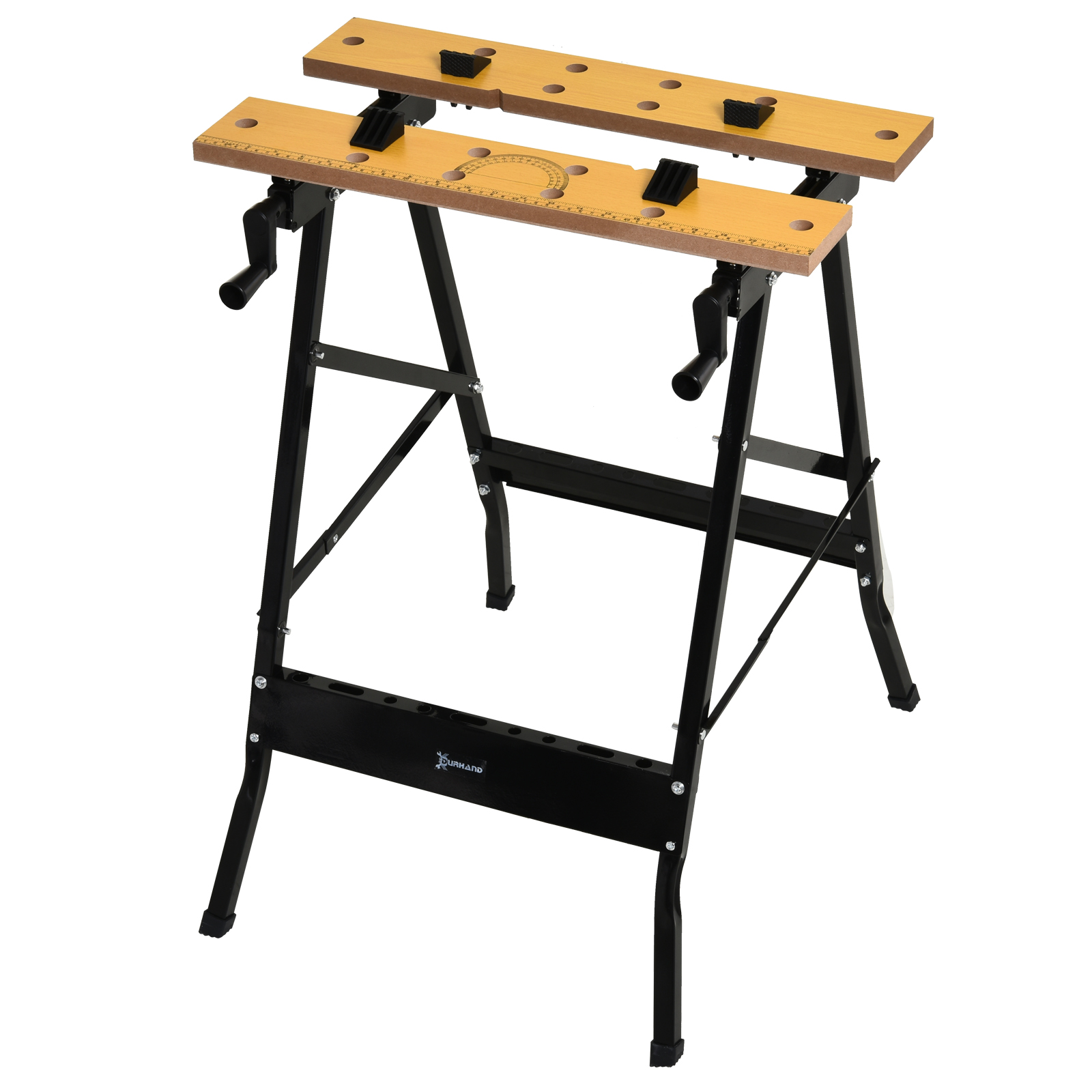 Klappbare Werkbank Spanntisch Mit 4 Schraubzwingen Arbeitstisch Belastung 100 Kg 62,5 X 60,5 X 78,5 Cm Schwarz