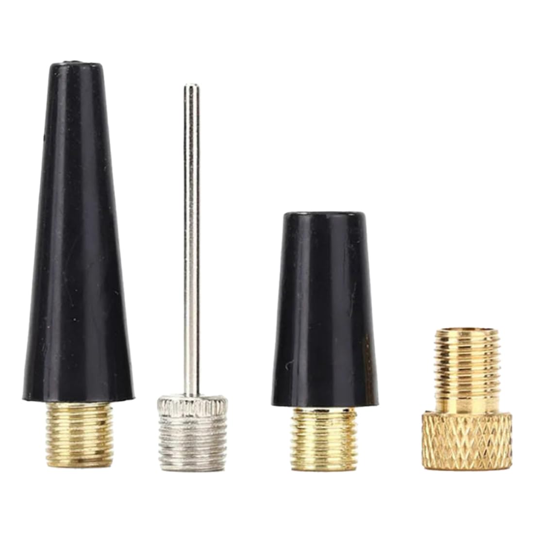 4 Stück Ballpumpe Nadelset Nadelfüller Kit Nadeldüse Adapter Ventil Adapter Kit Ball Inflation Pumpe Nadel Fahrrad Reifen Inflating Kit