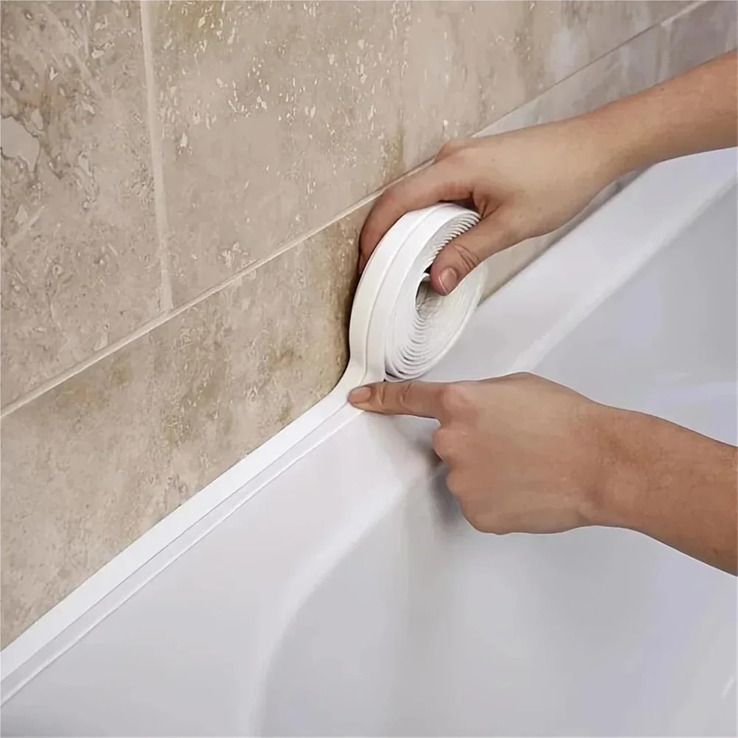 5 Rollen 2,2 M Wasserdichtes Pvc-dichtungsband For Waschbecken, Dusche, Badewanne Und Toilette – Selbstklebender Wandaufkleber Für Badezimmer, Toilette(white,2.2cmx5m)