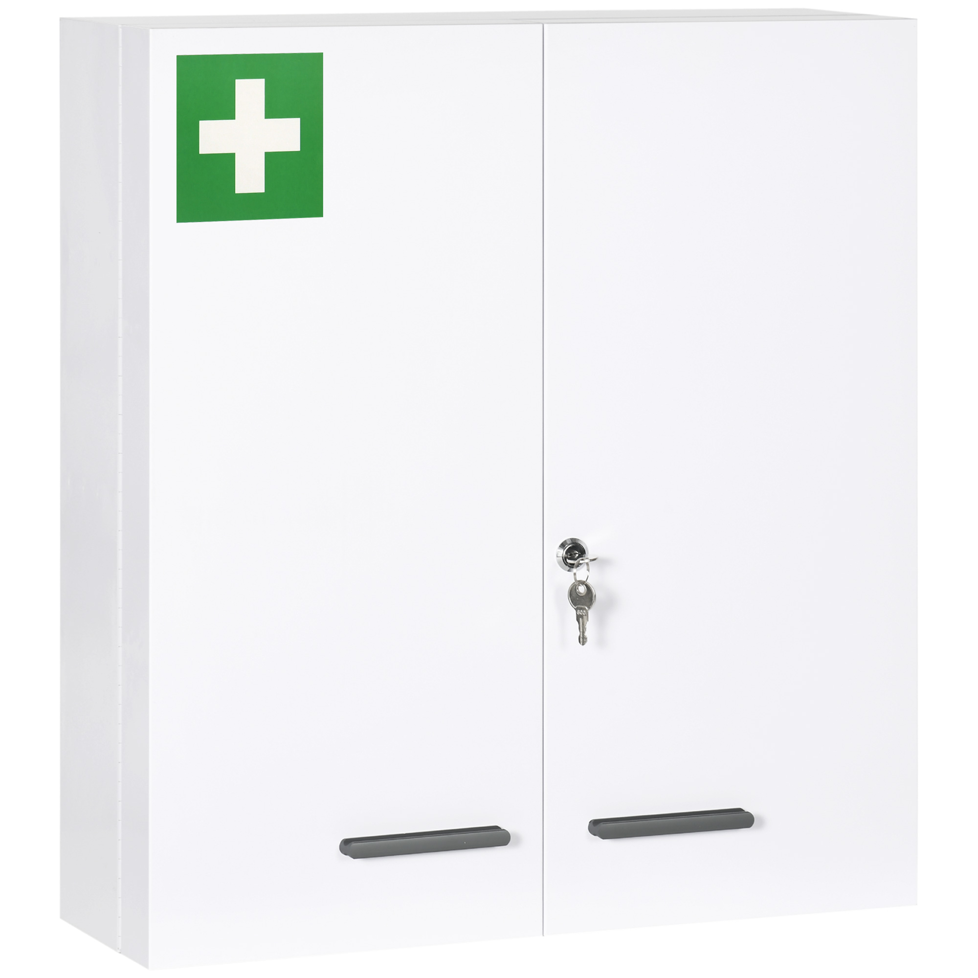 Medizinschrank Mit Schloss 6 Ablagen Und 2 Sicherheitsschlüsseln Arzneischrank 55 X 18 X 60 Cm Weiß