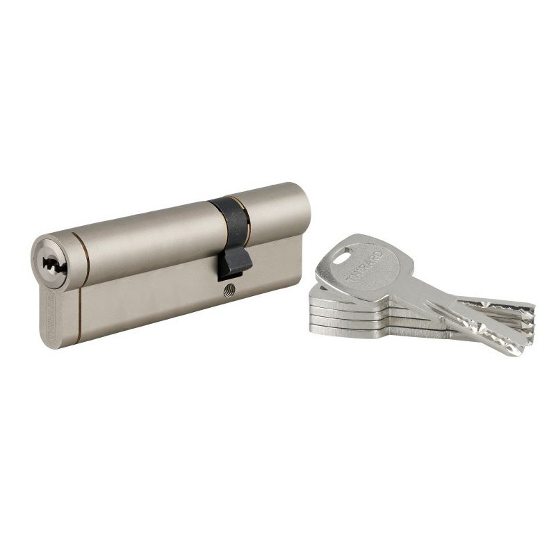 Zylinder Thirard Transit 1 Doppelter Eingang 30x80mm 5 Schlüssel Vernickelt