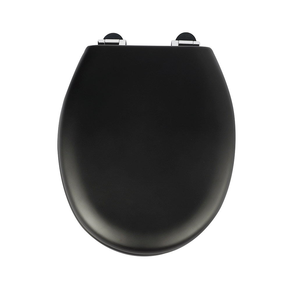 Homseat Painted Mdf Toilet Seat With Soft Close Black