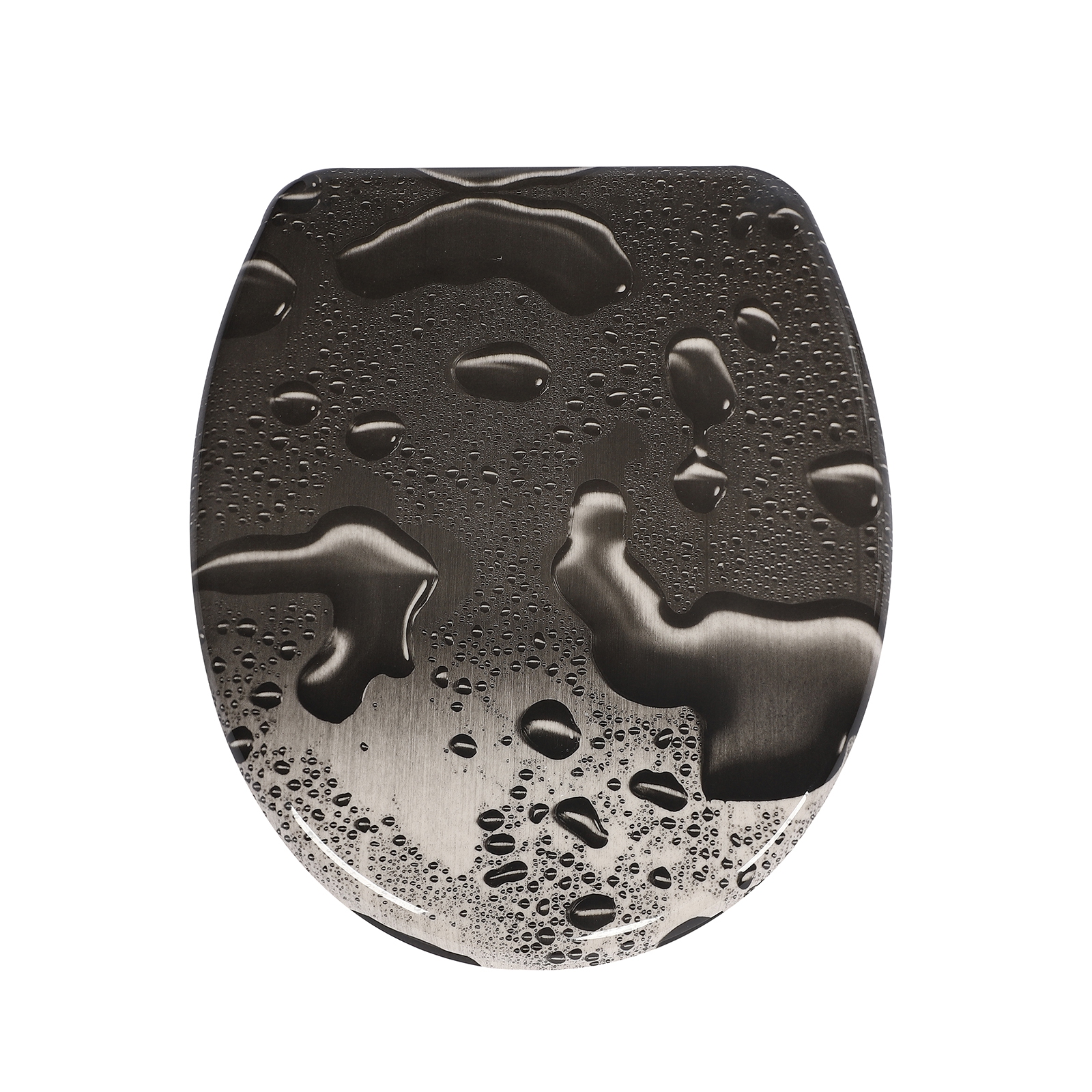 Homseat Duroplast Toilet Seat Oval Shape With Soft-close Function, Water Teardrop Finish