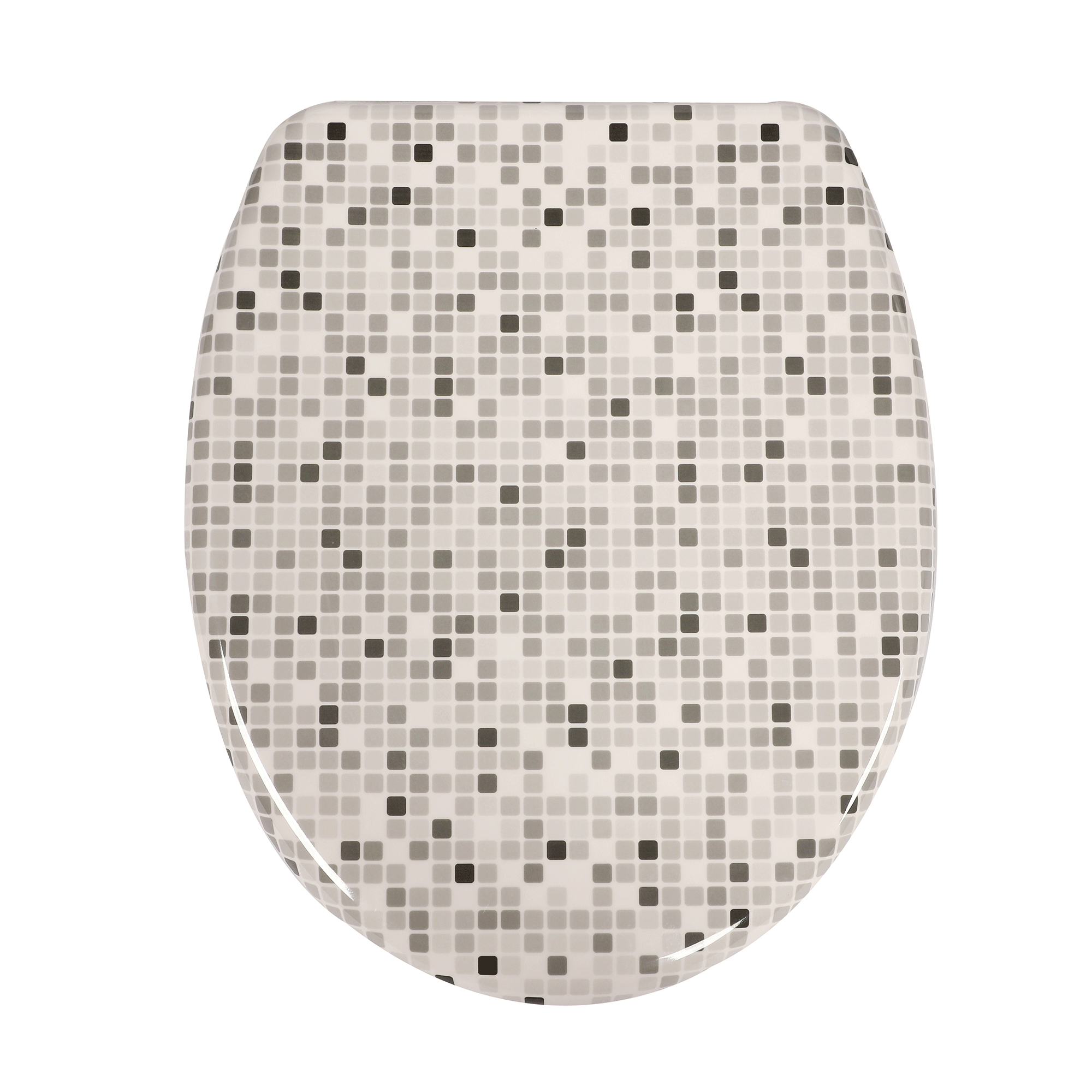 Homseat Pattern Printed Toilet Seat, Stylish Decorative Uf Toilet Lid, With Soft Close, Adjustable Hinges, Durable Duroplast Bathroom Toilet Seat
