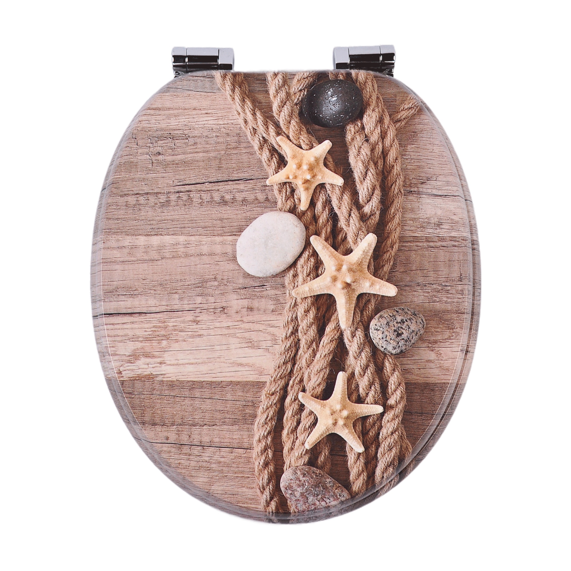 Homseat Mdf Toilet Seat With Soft Close Function, Maritime Finish