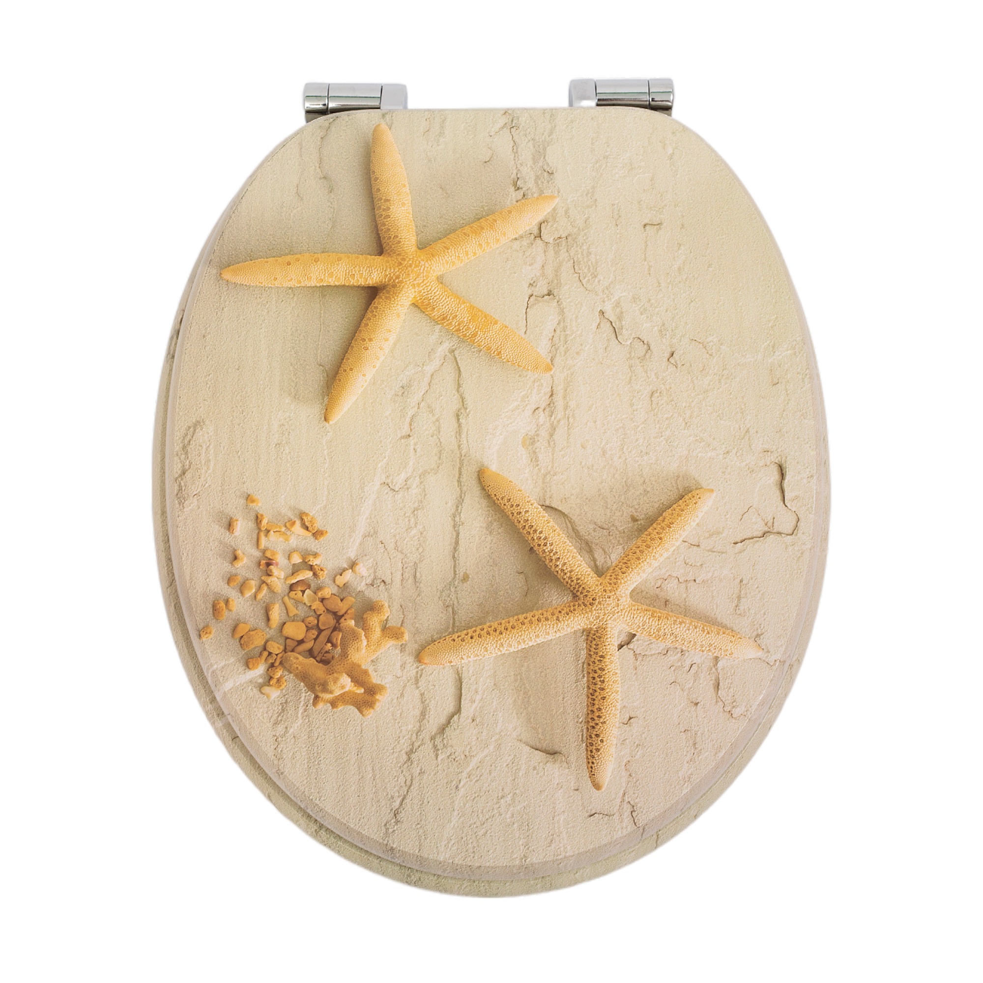 Homseat Mdf Toilet Seat With Soft Close Function, Light Yellow