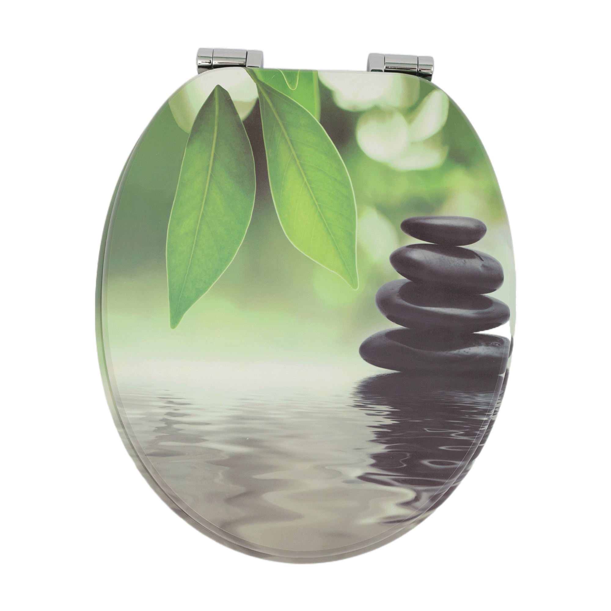 Homseat Mdf Toilet Seat With Soft Close Function, Zen Stone Finish