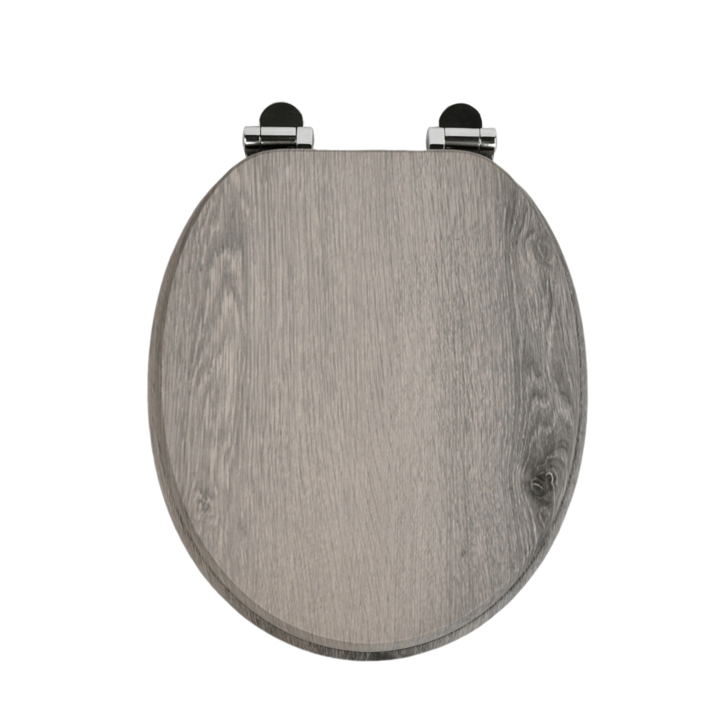 Homseat Mdf Toilet Seat With Soft Close Function, Brown Wood Finish