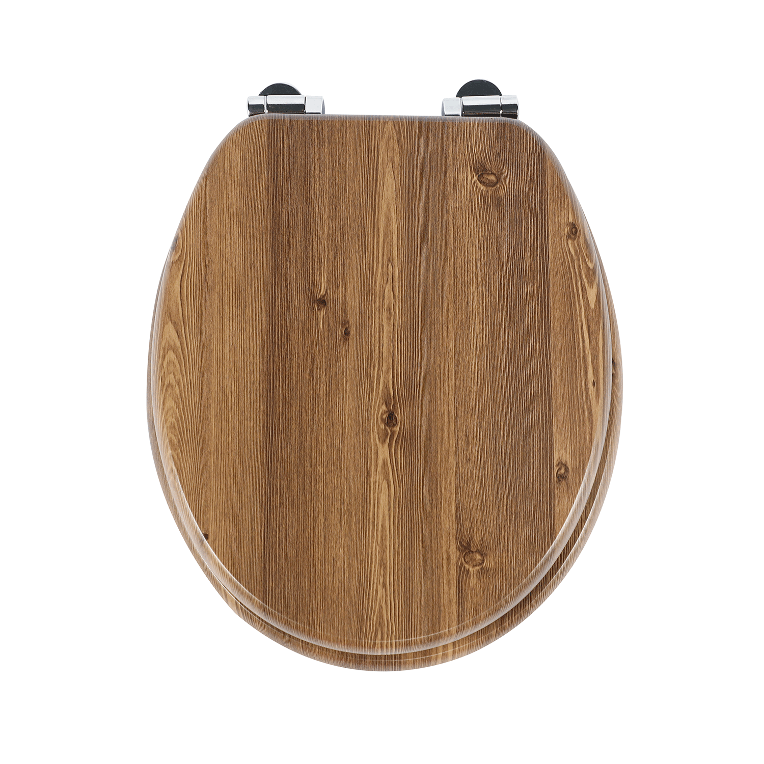 Homseat Mdf Toilet Seat With Soft Close Function, Pine Look, Adjustable Hinges