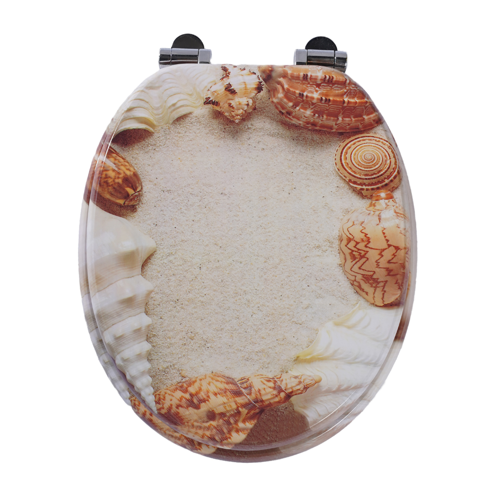 Homseat Mdf Toilet Seat With Soft Close Function And Beach Finish