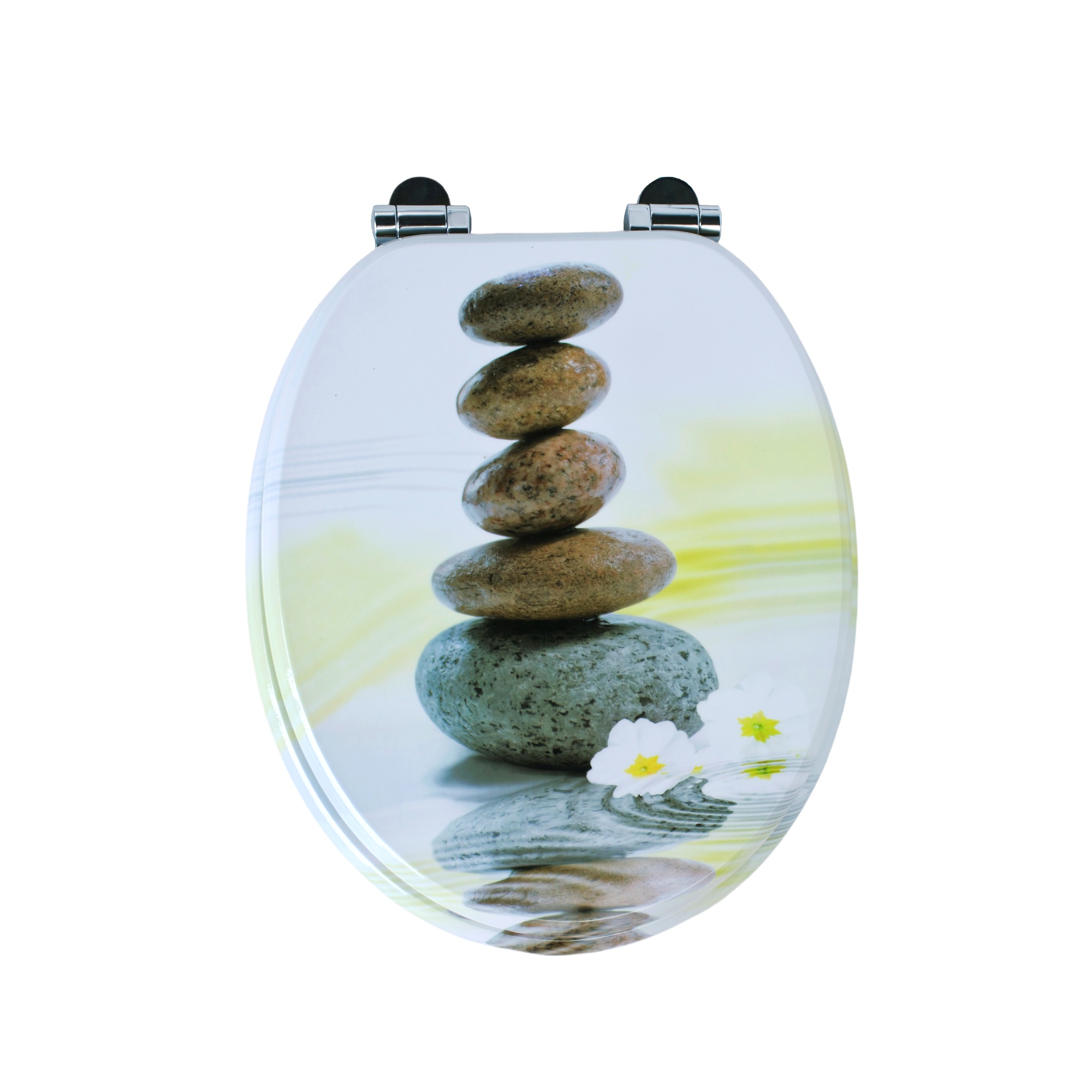 Homseat Mdf Toilet Seat With Soft Close Function, Stone Stack Finish