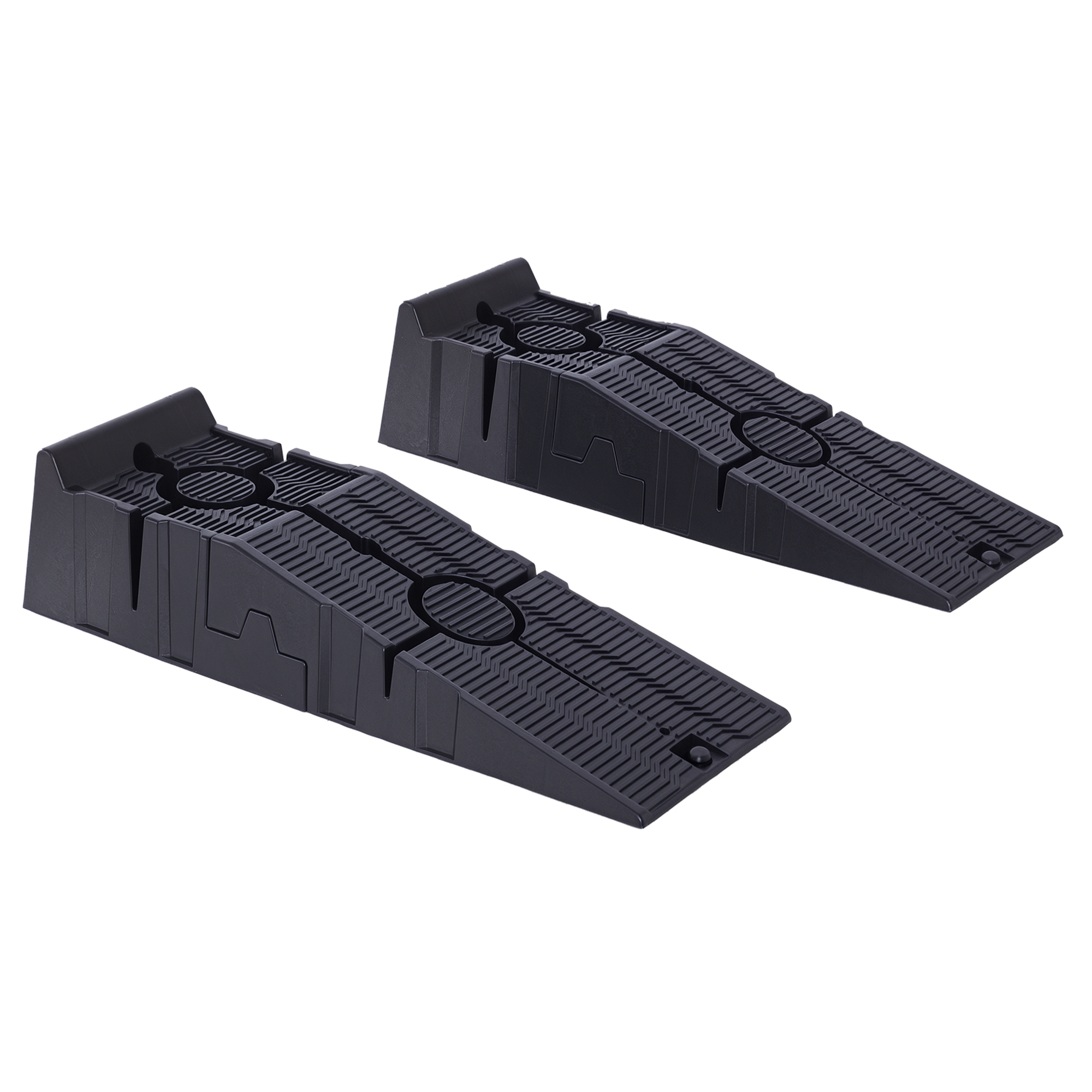 Set Aus 2 Kunststoff-autoladerampen, Maximale Traglast 5 Tonnen, 91 X 30 X 21 Cm, Schwarz