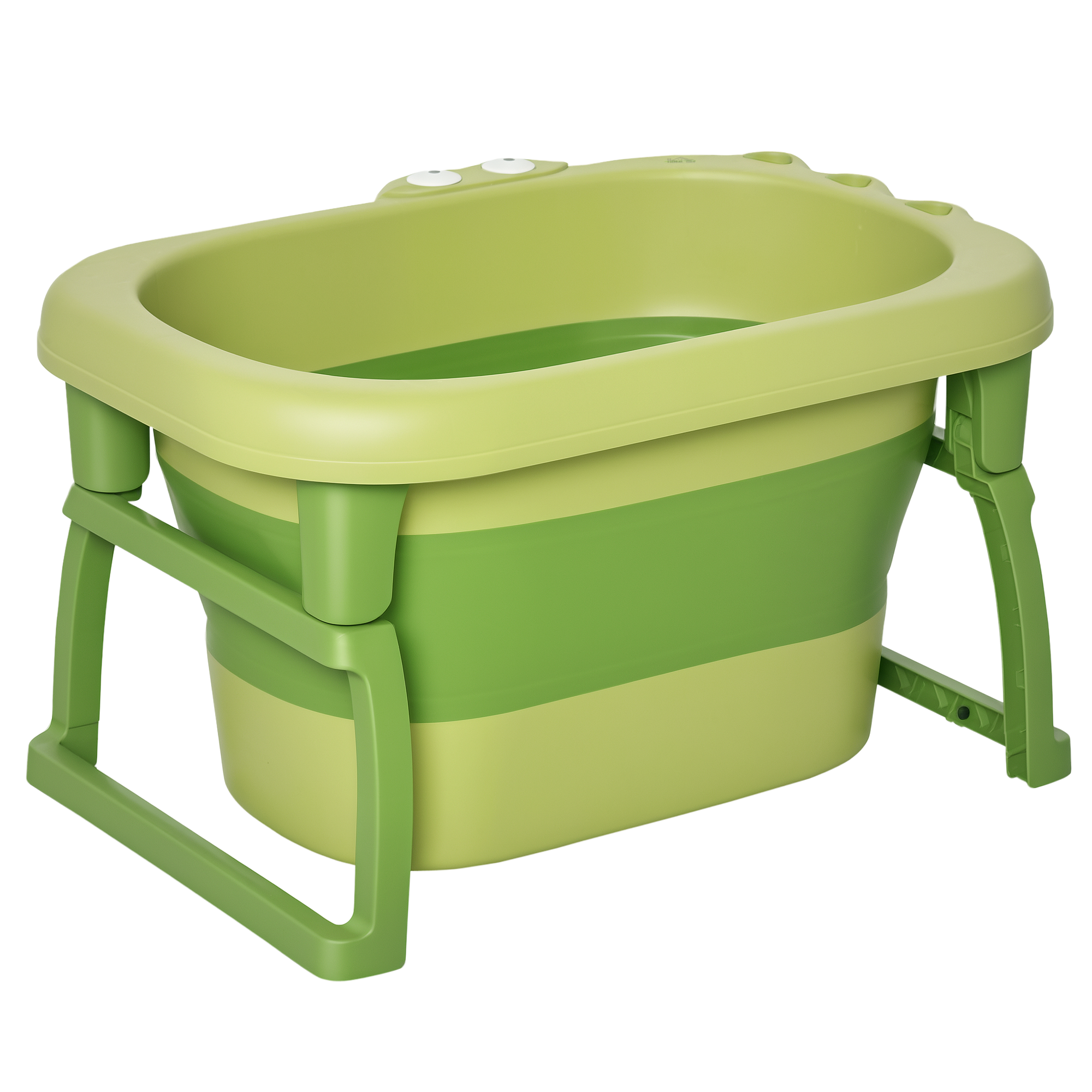 Faltbare Babybadewanne, Tragbare Kinderbadewanne Mit Rutschfesten Füßen, 75,3 X 55,4 X 43 Cm, Grün