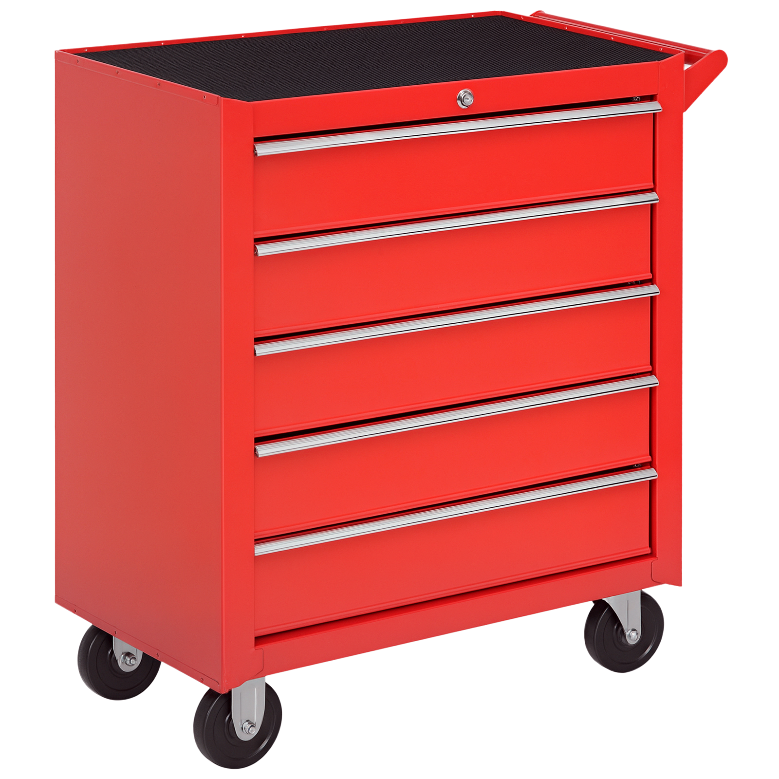 Werkzeugwagen Für Garage Oder Gartenhaus, Aus Stahl, 69 Cm (l) X 33 Cm (b) X 75 Cm (h), Rot