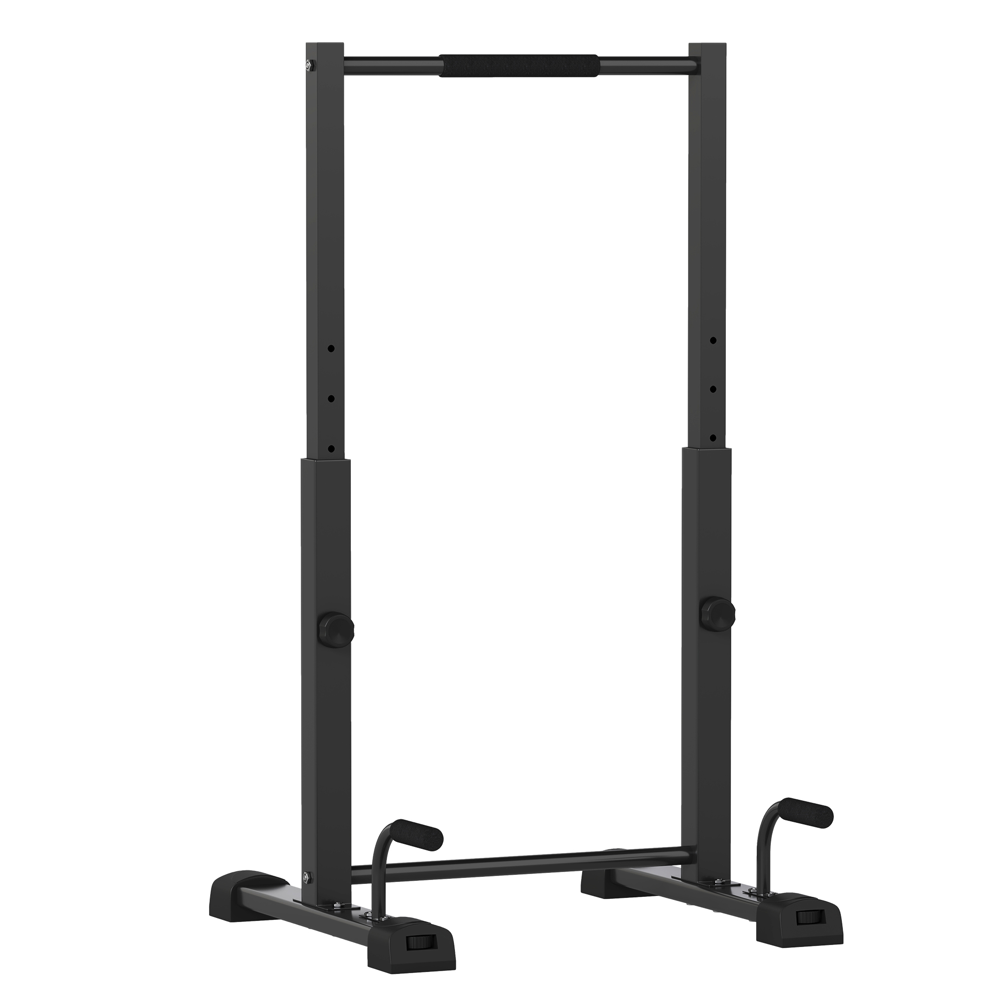 Dip-station, Liegestützgriffe, Höhenverstellbar Von 93 Bis 117 Cm, Belastbarkeit 540 Kg, Ganzkörpertraining, Schwarz