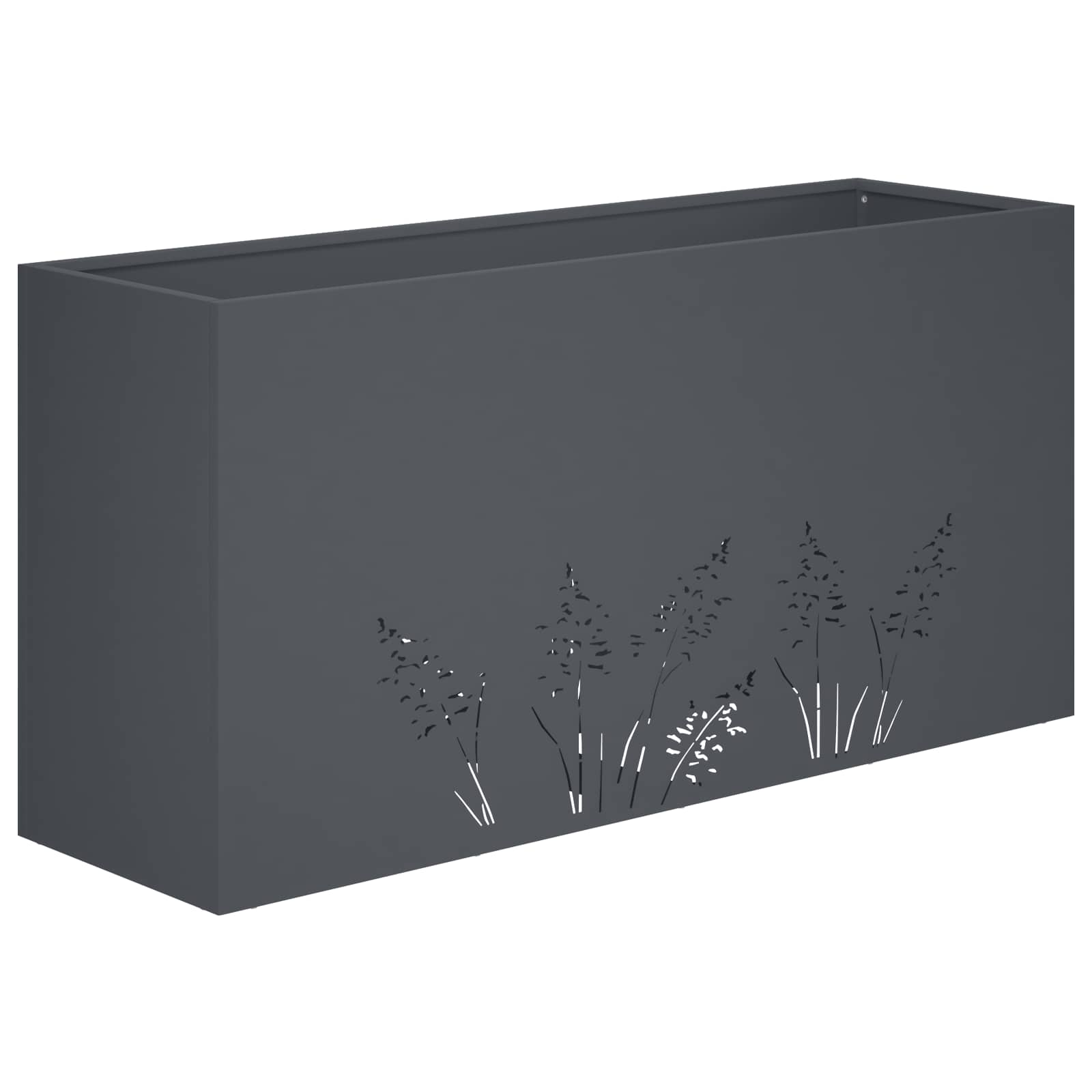 Garten-pflanzgefäß Anthrazit 100 X 20 X 49 Cm Vidaxl