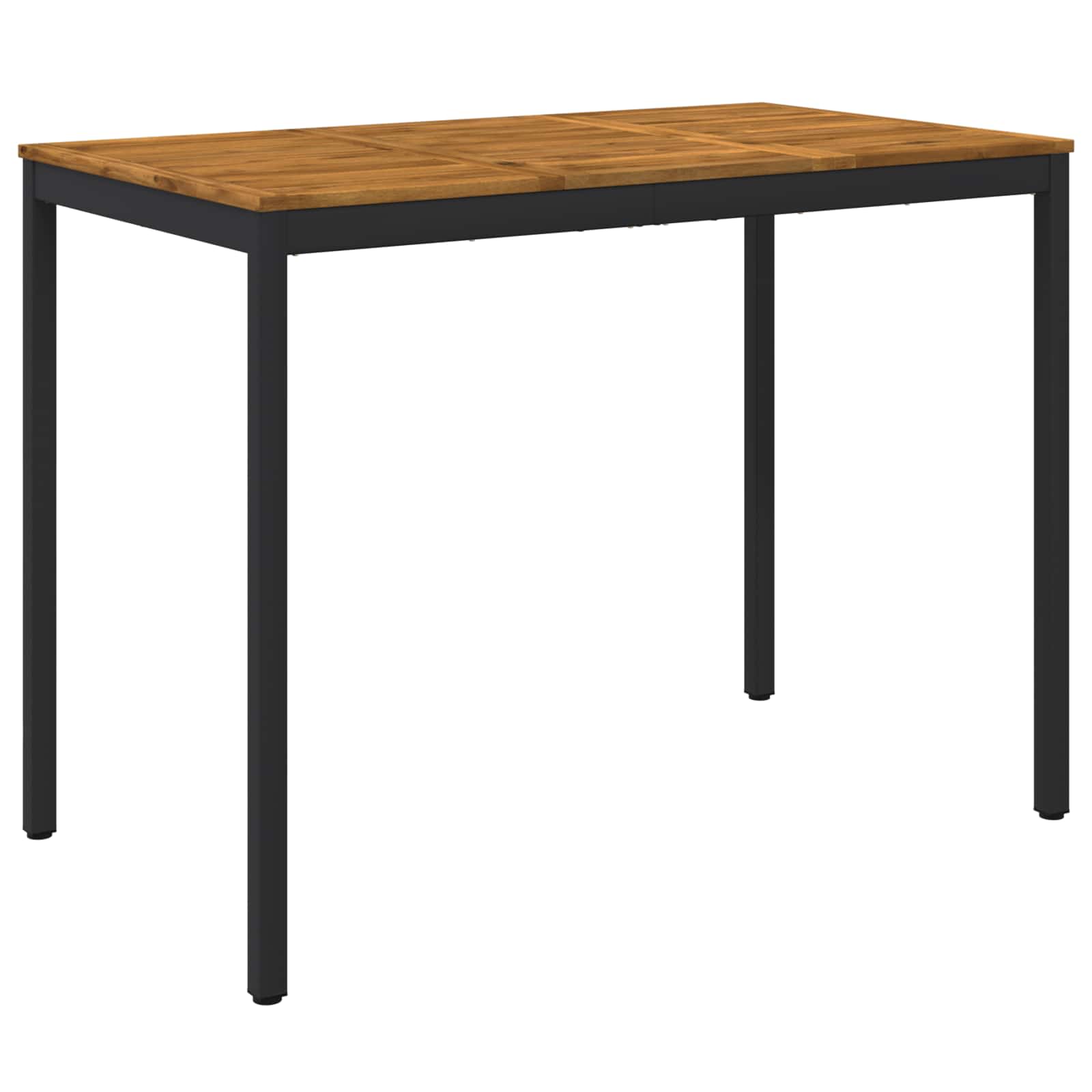 Gartenbar-tisch Natürlich Und Schwarz 141 X 80,5 X 105 Cm Vidaxl