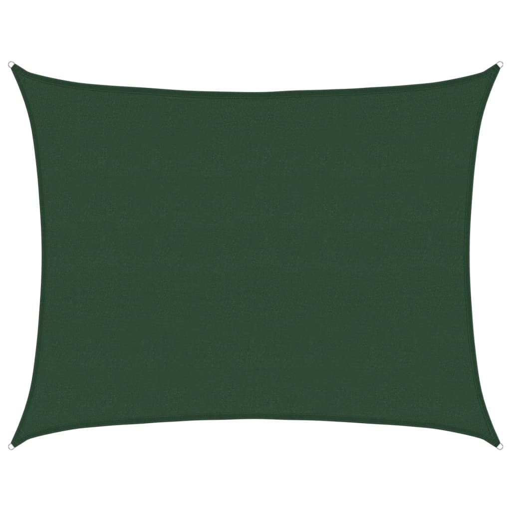 Sonnensegel 160 G/m² Dunkelgrün 6x8 M Hdpe Vidaxl