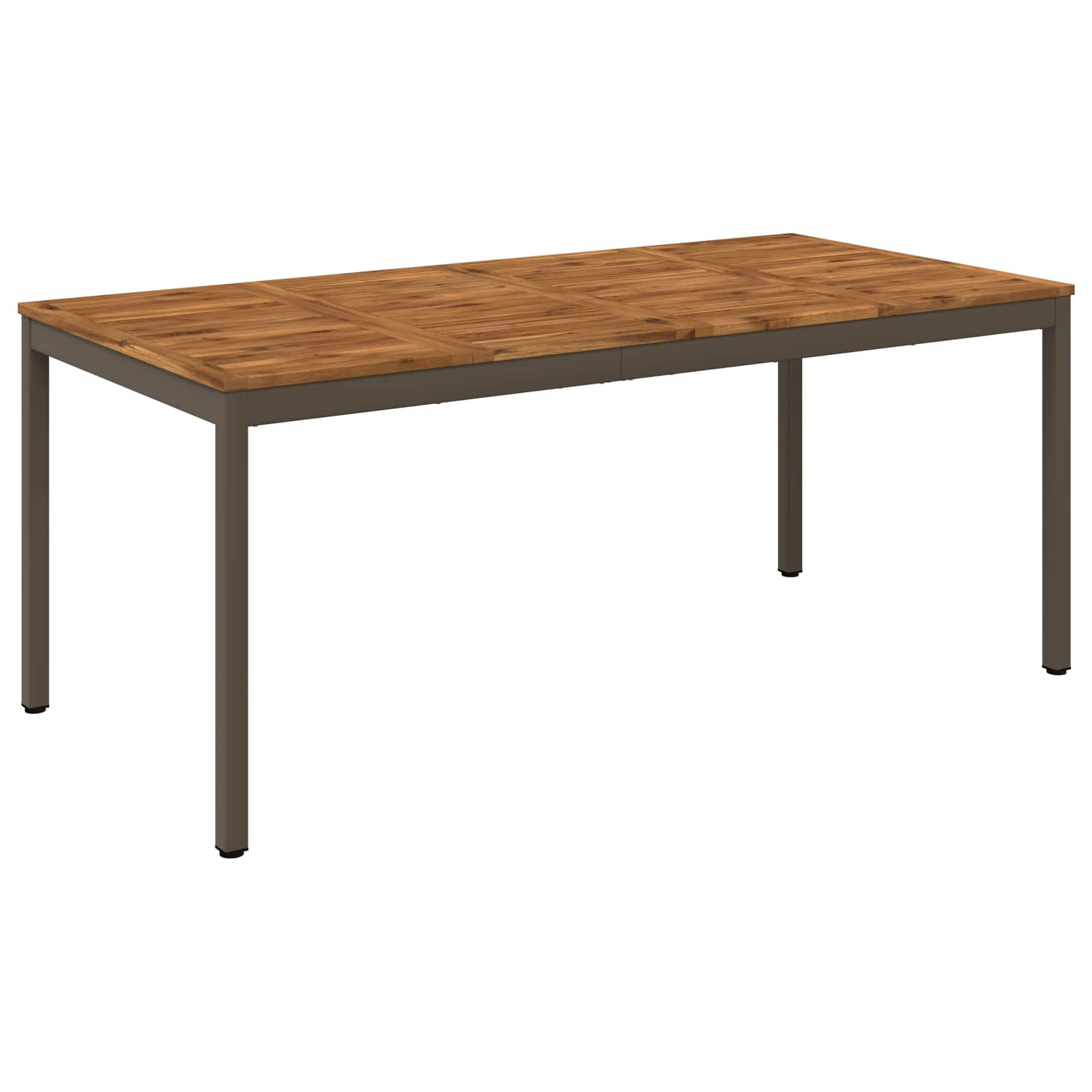 Gartentisch Natur Und Kaffee 180 X 88,5 X 75 Cm Vidaxl