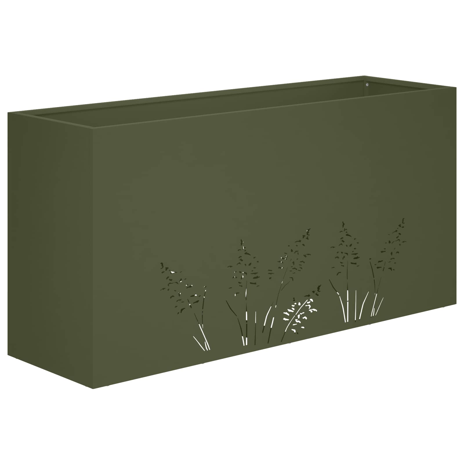Garten-pflanzgefäß Olivgrün 100 X 30 X 49 Cm Vidaxl