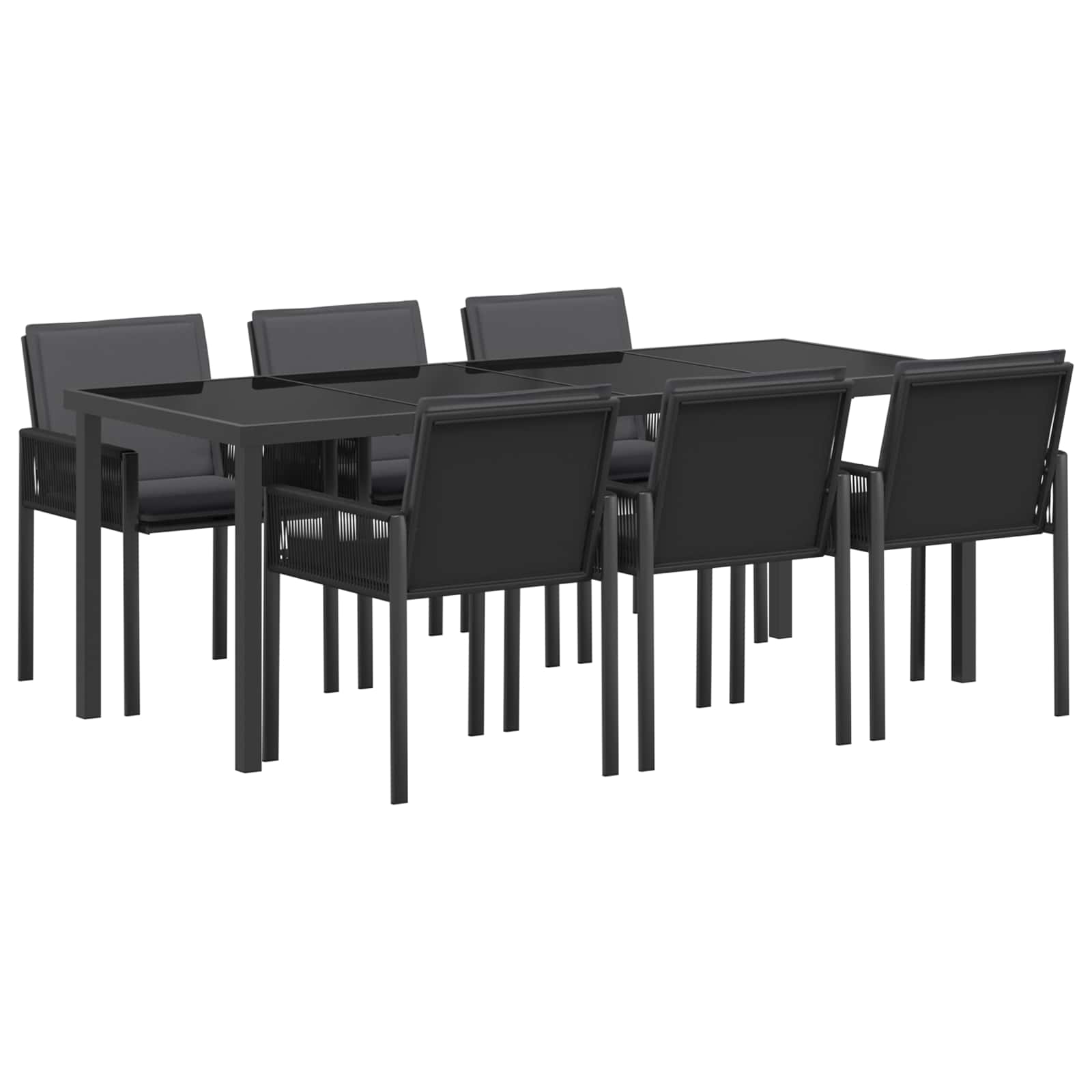 Garten Essgruppe 19 Stk. Schwarz Poly-rattan Vidaxl