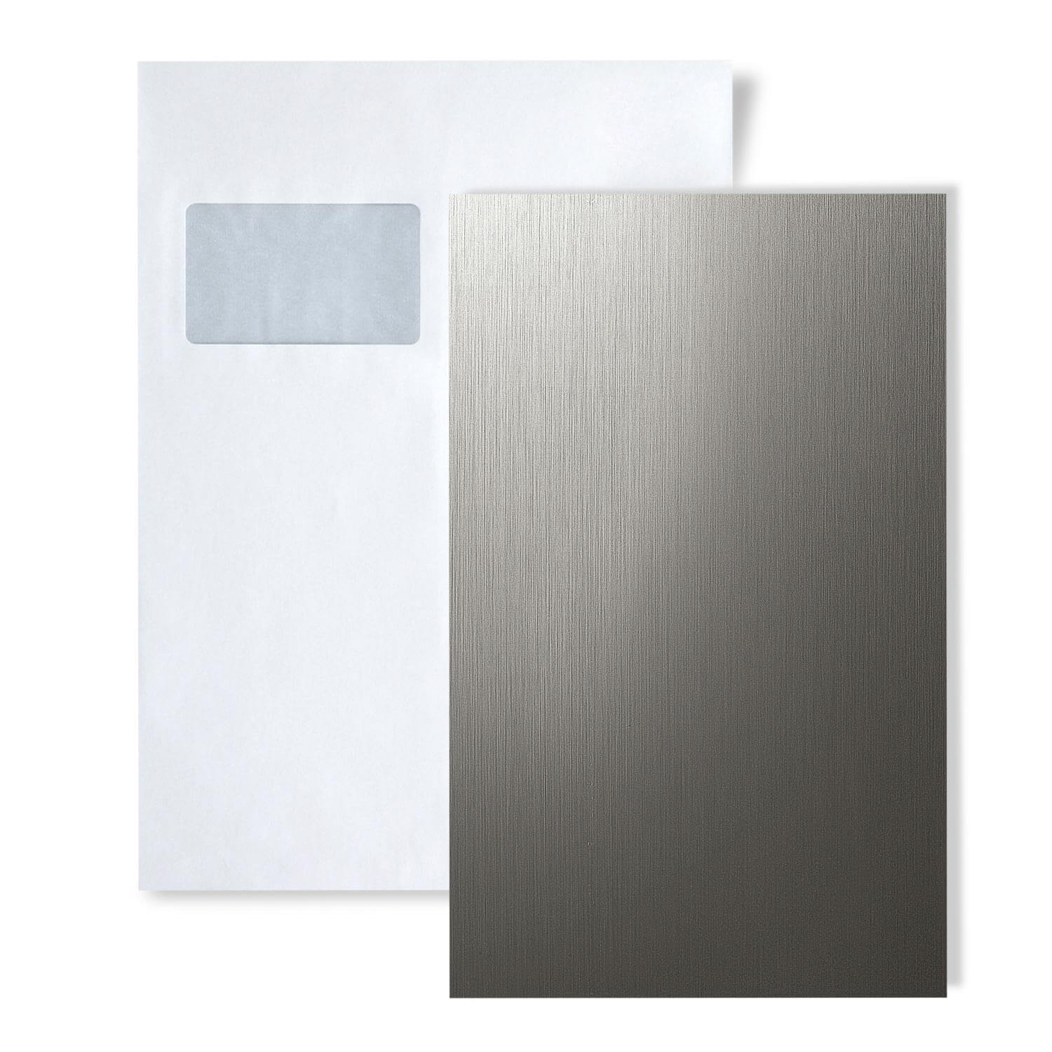 1 Musterstück S-15297 Wallface Grey Brushed Matt Ar Deco Collection Wandpaneel Muster In Ca. Din A5 Größe