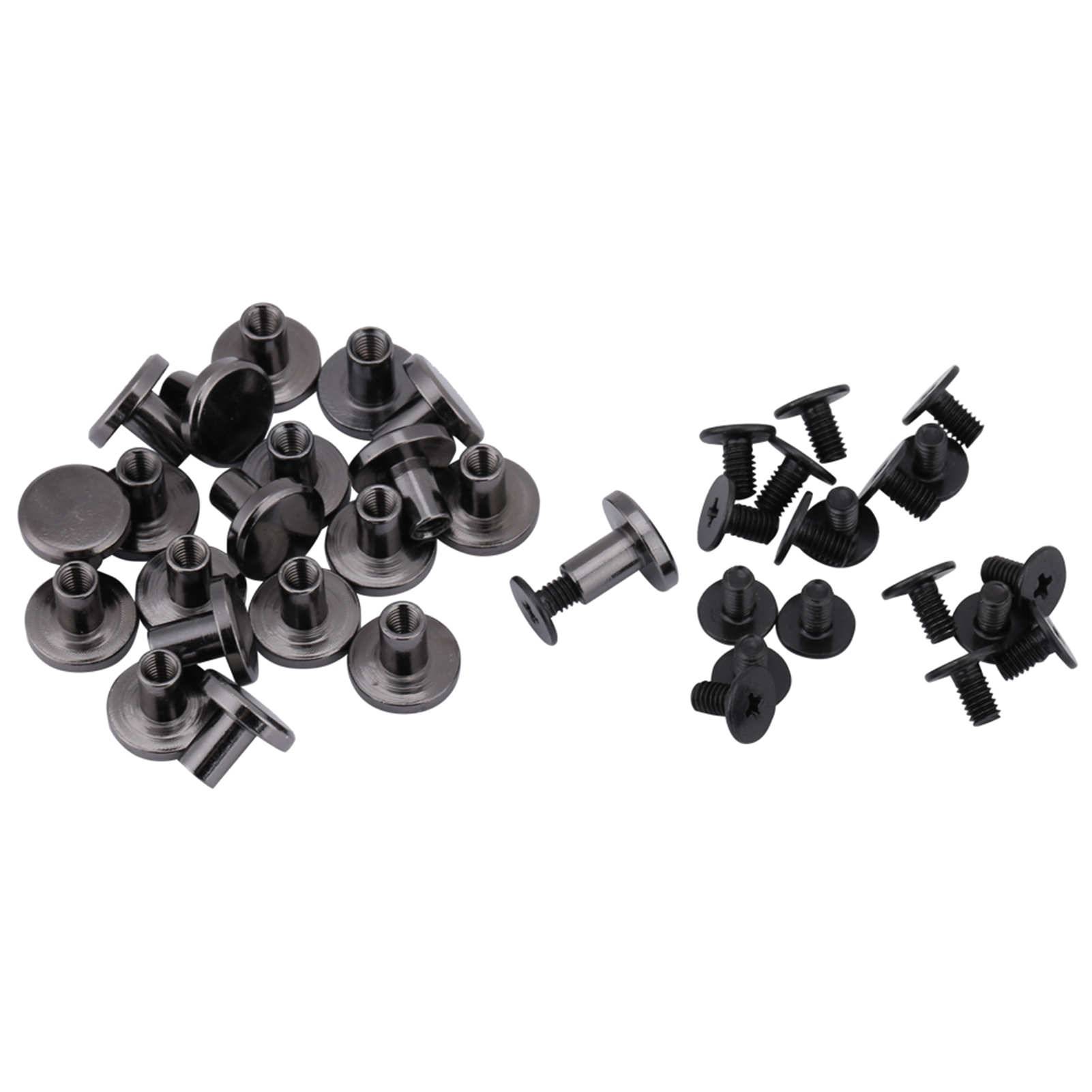 20 Sätze Messing-flachkopf-gürtelnieten, Schrauben Für Gepäck, Lederarbeiten (8 Mm).