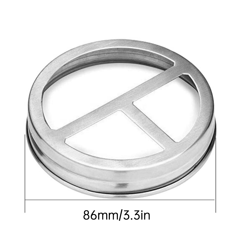 1 Ersatzteil Für Mason-gläser Mit Multifunktionalem Glasdeckel Für Gläser Mit 7,6 Cm Durchmesser Und Edelstahlfach Zur Aufbewahrung Von Stiften.