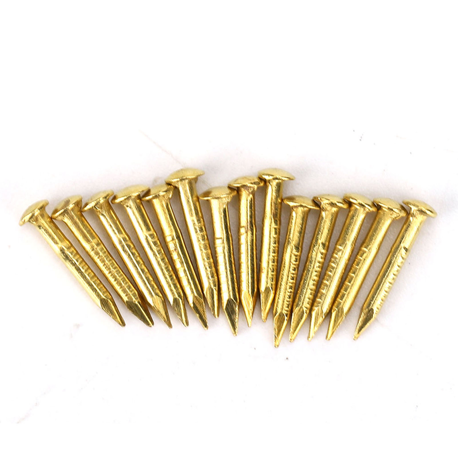 Messing-möbelscharniere, Rundkopfnägel, Beschlagzubehör, Länge 10 Mm/15 Mm/18 Mm/22 Mm, 100 Stück.