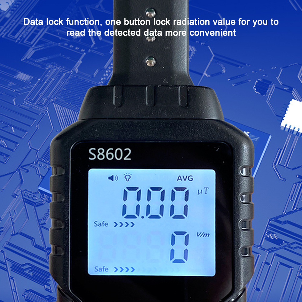 Tragbares 3-in-1 Digitales Strahlungsdosimeter, Elektrisches Feld, Multifunktionaler Magnetischer Temperaturdetektor, Heim- Und Bürotester, Akustischer Und Optischer Alarm, Lcd-bildschirm Mit Hintergr