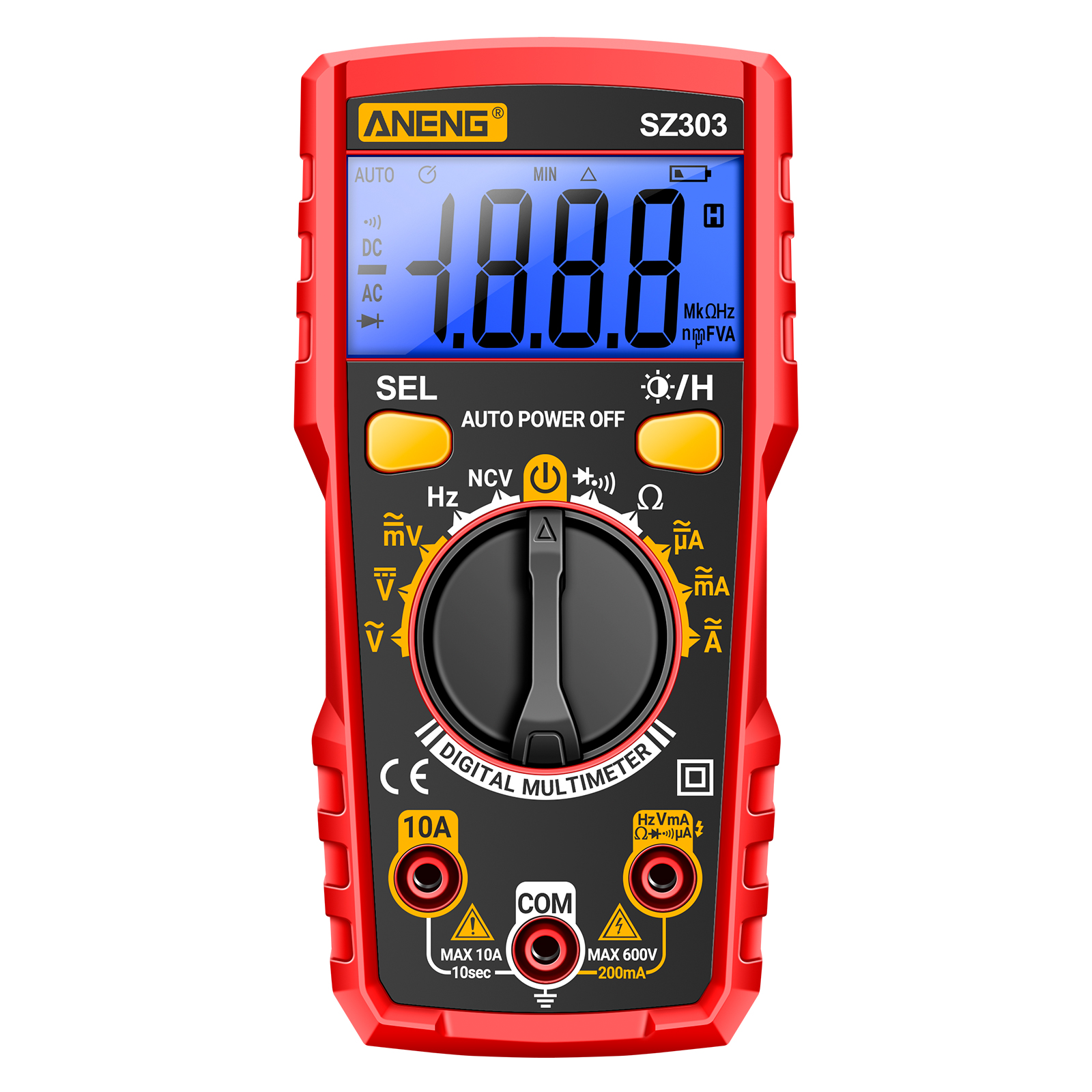 Aneng Sz303 Multimeter 1999 Digitalzähler Ac/dc-spannung Strom Widerstand Hochpräzisions-profi-elektroprüfgerät.