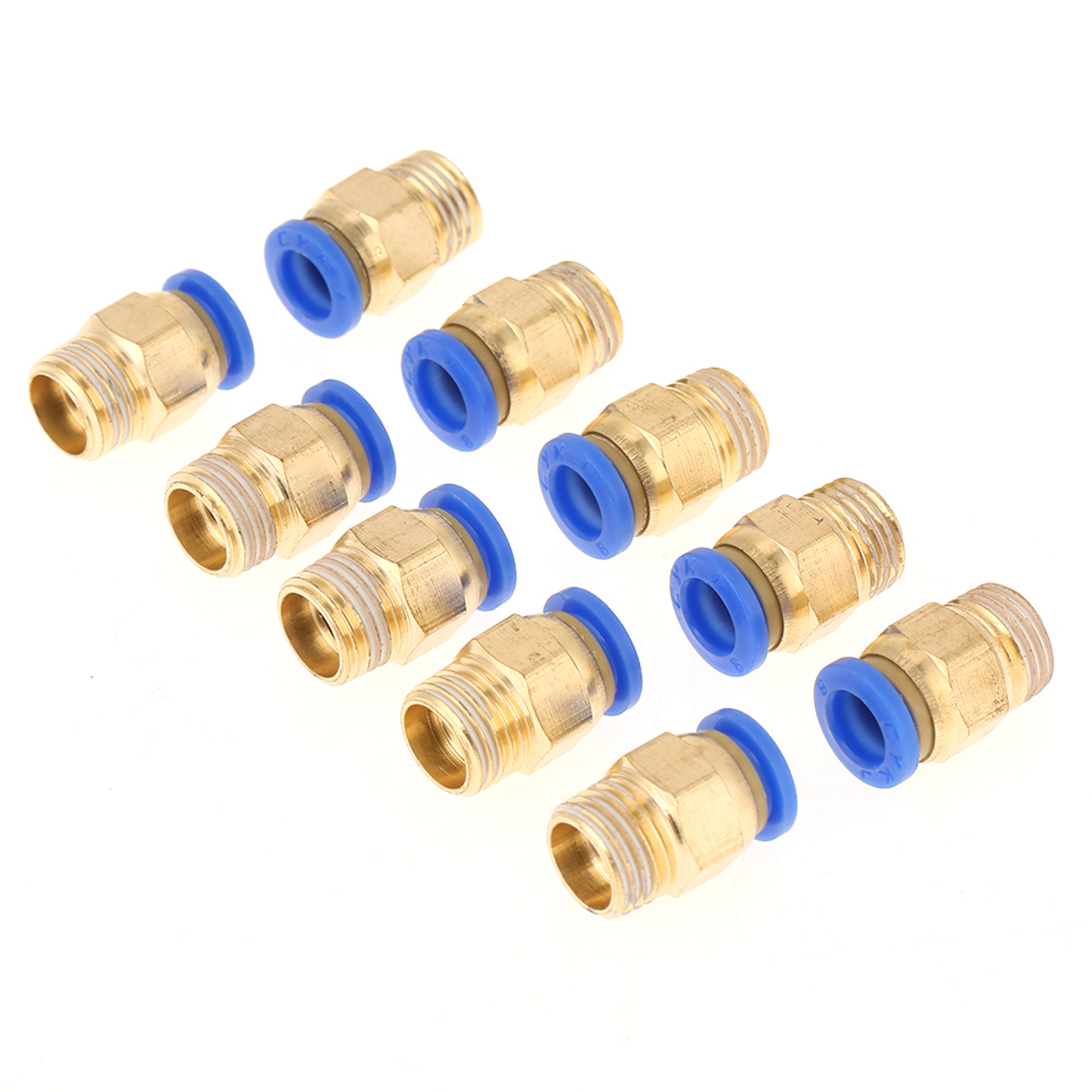 Ausgezeichneter 1/4"-schnellverbinder Aus Messing, 10 Stück, Drehbare Pneumatische Verschraubungen Um 360 Grad, Für Die Automobilindustrie Für Schläuche Und Pneumatik.