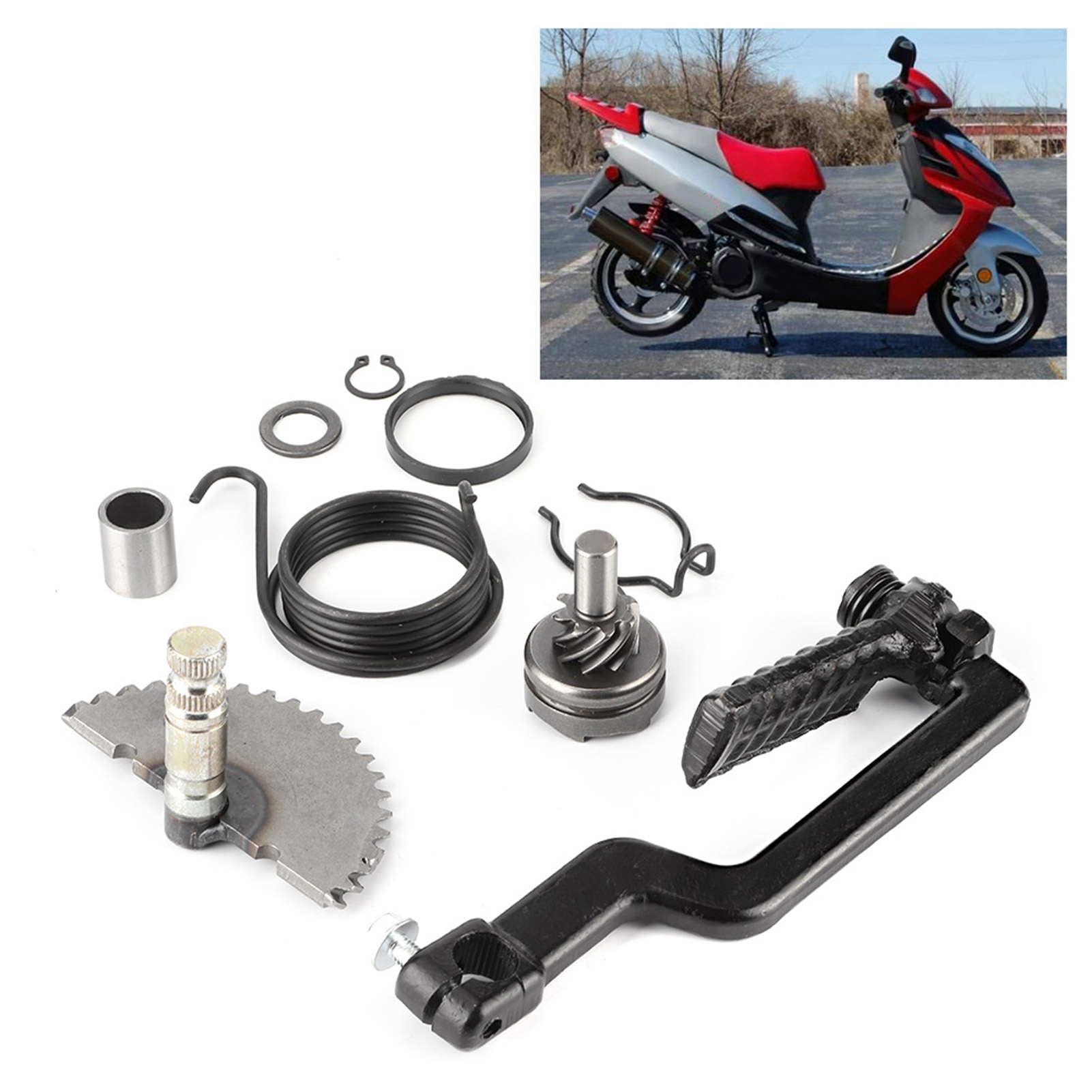 Anlasserhebelwellen-zahnradbaugruppe Für Mopeds, Passend Für Gy6 49cc 50cc 80cc 100cc Roller.