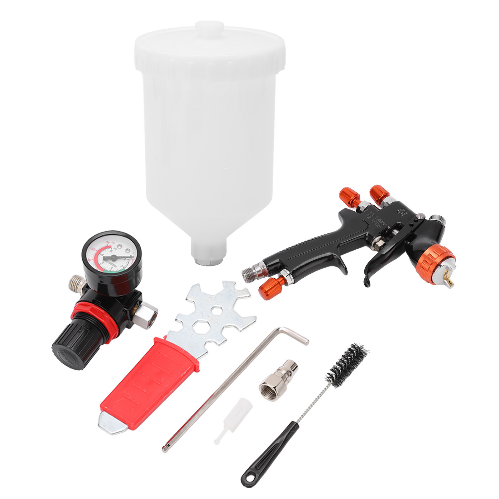 Spritzpistolen-set, 1,3 Mm Hochleistungs-zerstäubungsdüse Für Autogrundierung, Klarlack, Ausbesserungslack.