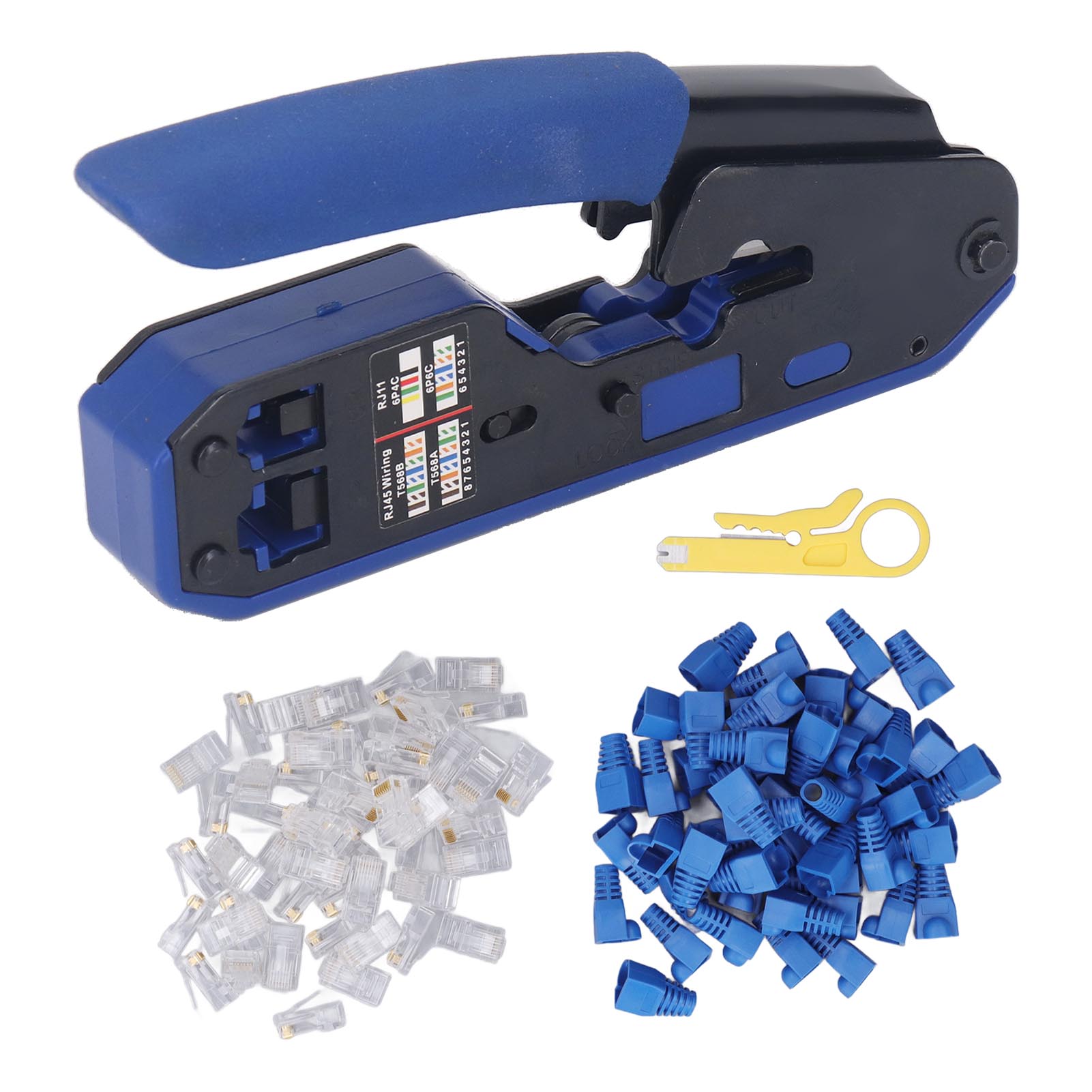 Rj45 Crimpwerkzeug, Abisolierzange, Abisolierset Für Cat5 Cat5e Cat6 Durchgangsstecker.